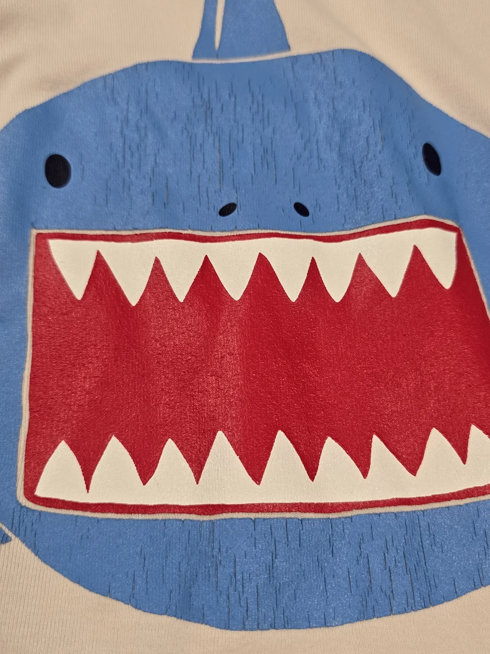 Gap Kids Shark Print Cotton Pajama Set - Blue & Cream